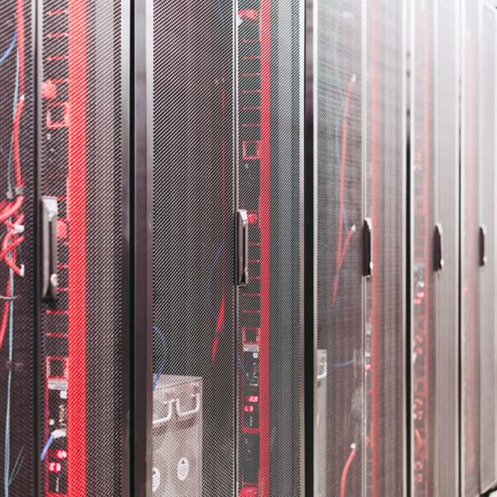 Server racks in a data center